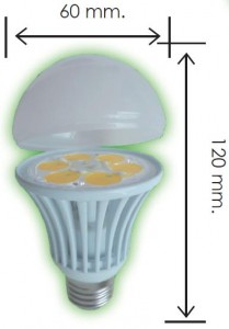 G60 led bulb-sezionata
